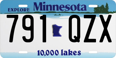 MN license plate 791QZX