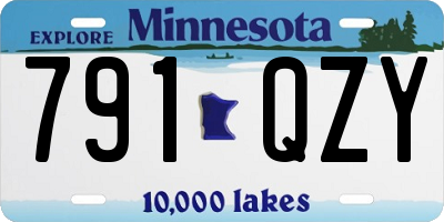 MN license plate 791QZY