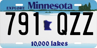 MN license plate 791QZZ