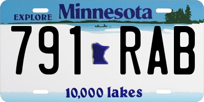MN license plate 791RAB