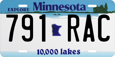 MN license plate 791RAC