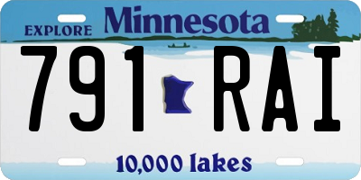 MN license plate 791RAI