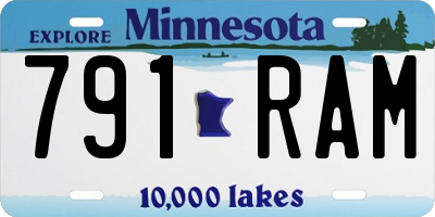 MN license plate 791RAM
