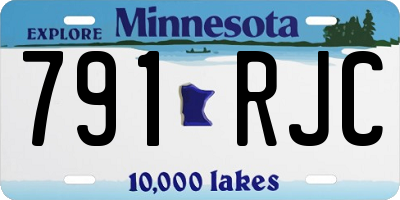 MN license plate 791RJC