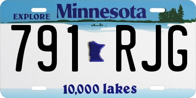 MN license plate 791RJG