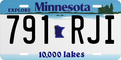 MN license plate 791RJI
