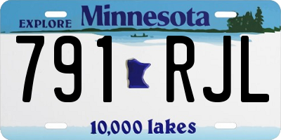 MN license plate 791RJL