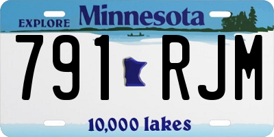 MN license plate 791RJM