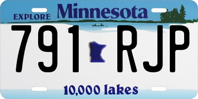 MN license plate 791RJP