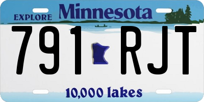 MN license plate 791RJT