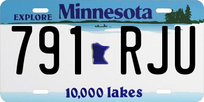 MN license plate 791RJU