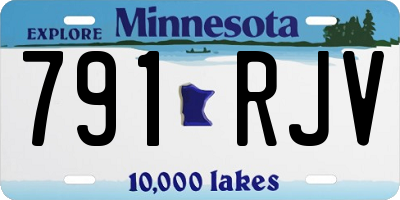 MN license plate 791RJV