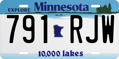 MN license plate 791RJW