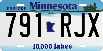 MN license plate 791RJX