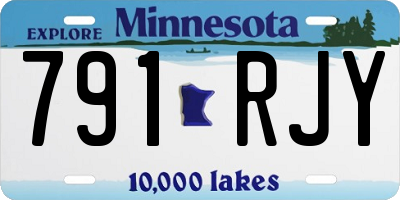MN license plate 791RJY