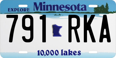 MN license plate 791RKA