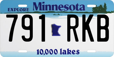 MN license plate 791RKB