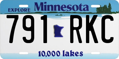 MN license plate 791RKC