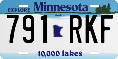 MN license plate 791RKF