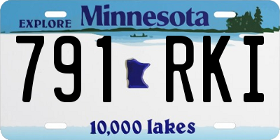 MN license plate 791RKI