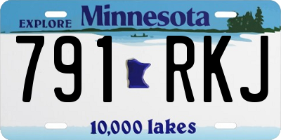 MN license plate 791RKJ