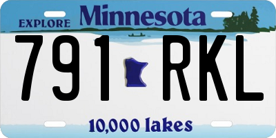 MN license plate 791RKL