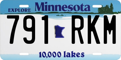 MN license plate 791RKM
