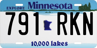 MN license plate 791RKN