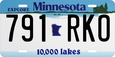 MN license plate 791RKO
