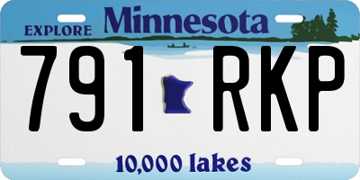 MN license plate 791RKP