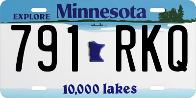 MN license plate 791RKQ