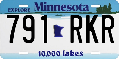 MN license plate 791RKR