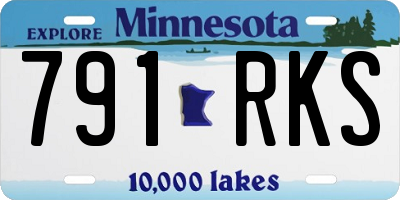 MN license plate 791RKS