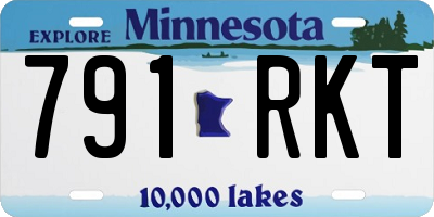MN license plate 791RKT