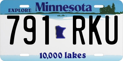 MN license plate 791RKU