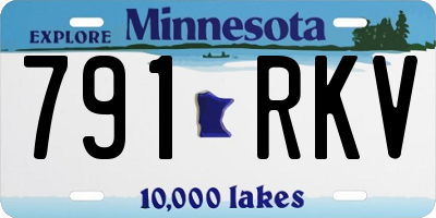 MN license plate 791RKV