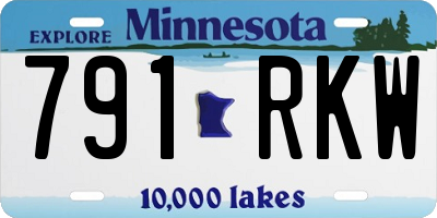 MN license plate 791RKW