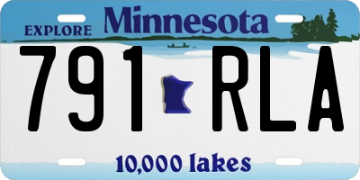 MN license plate 791RLA