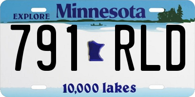 MN license plate 791RLD