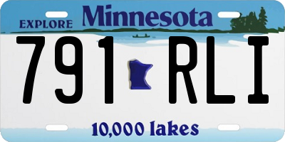 MN license plate 791RLI