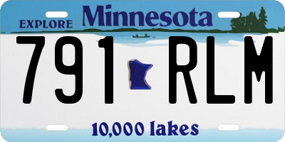 MN license plate 791RLM