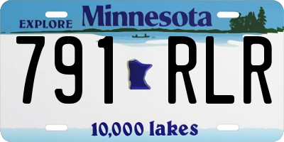 MN license plate 791RLR