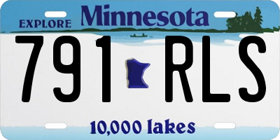MN license plate 791RLS