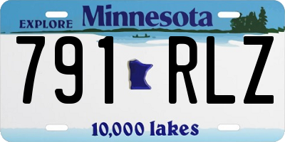 MN license plate 791RLZ