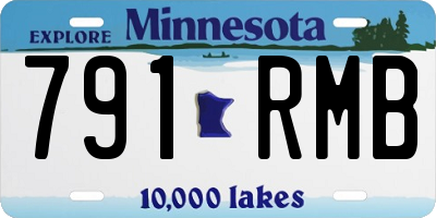 MN license plate 791RMB
