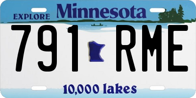 MN license plate 791RME