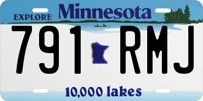 MN license plate 791RMJ