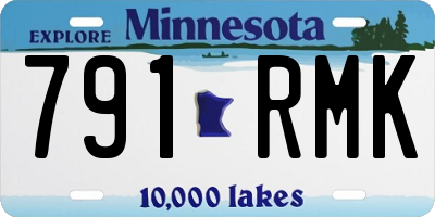 MN license plate 791RMK