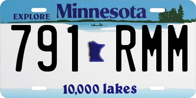 MN license plate 791RMM