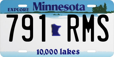 MN license plate 791RMS